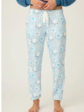 NEW PJ Salvage You Had Me At Shalom Cookie Print Banded Pants Size XS Cozy Soft